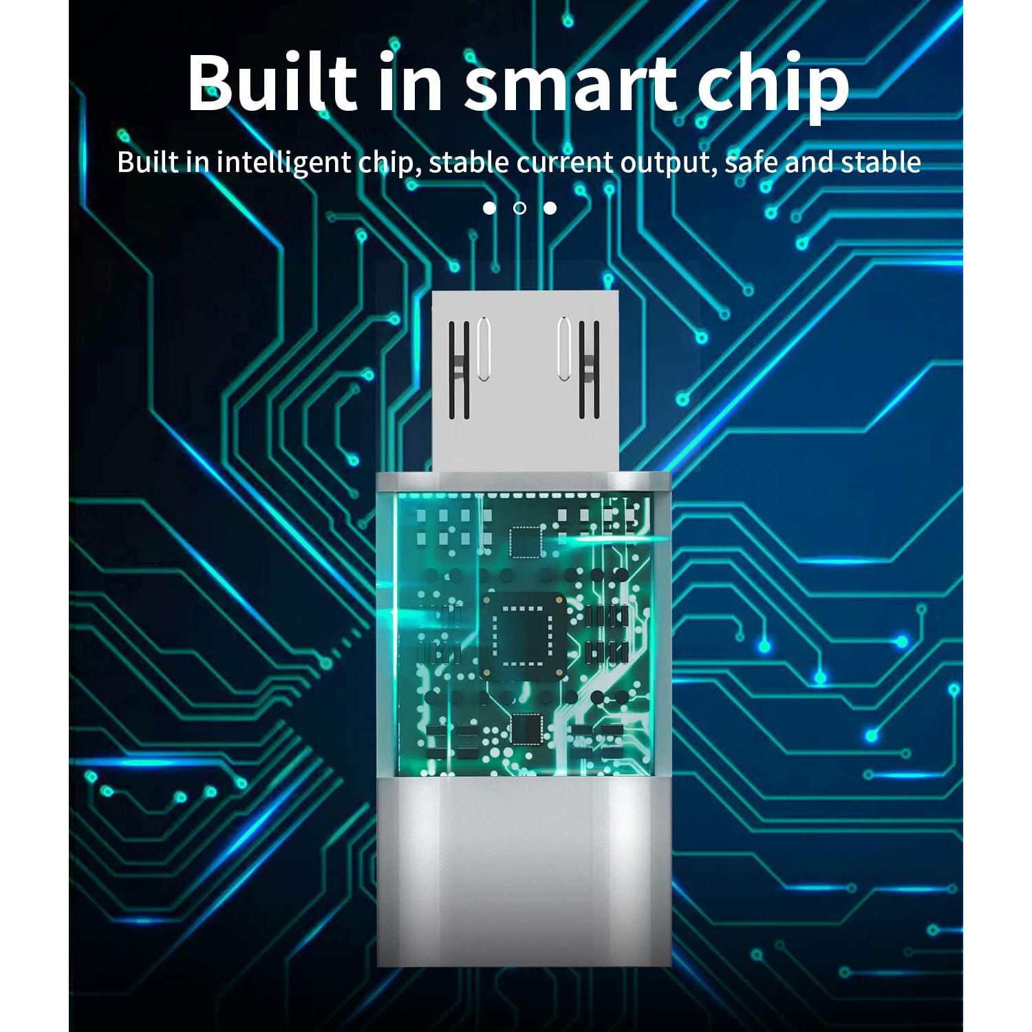 Adaptador Lightning a Micro USB 3 Pack Kefiany - Carga y Sincronización