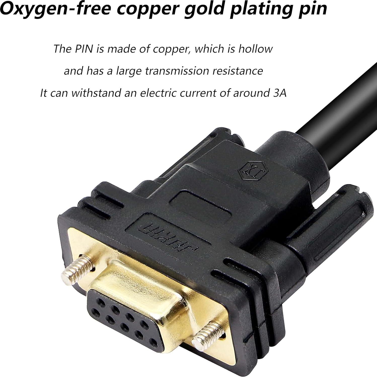 Cable DB9 RS232 XMSJSIY 1.5m Hembra para Transmisión de Datos