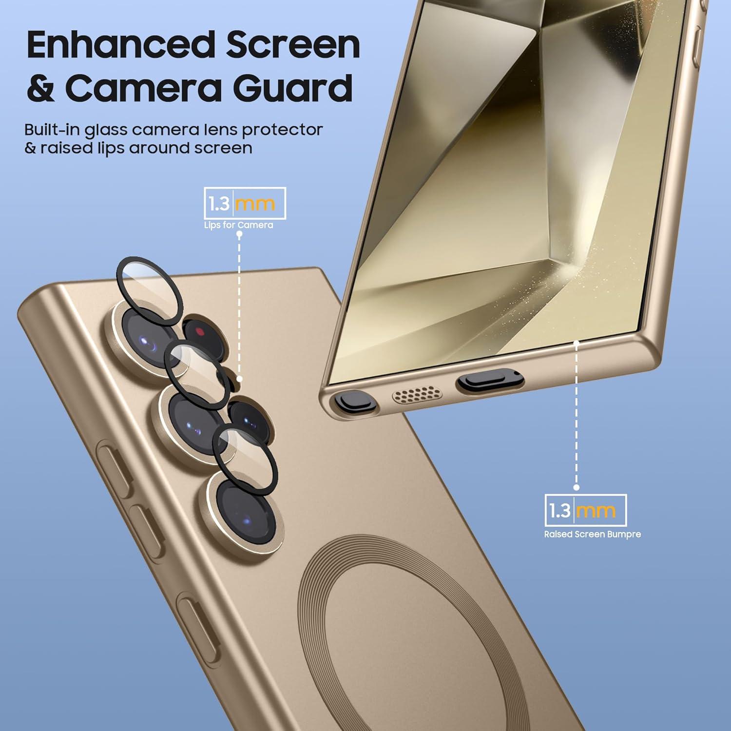 Funda Magnética LEKEVO para Samsung Galaxy S24 Ultra - Dorado