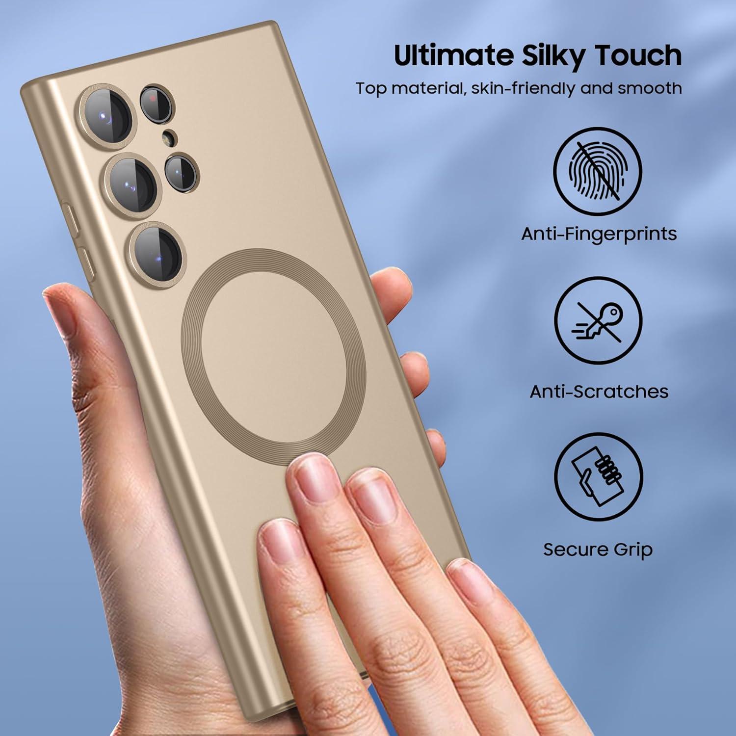 Funda Magnética LEKEVO para Samsung Galaxy S24 Ultra - Dorado