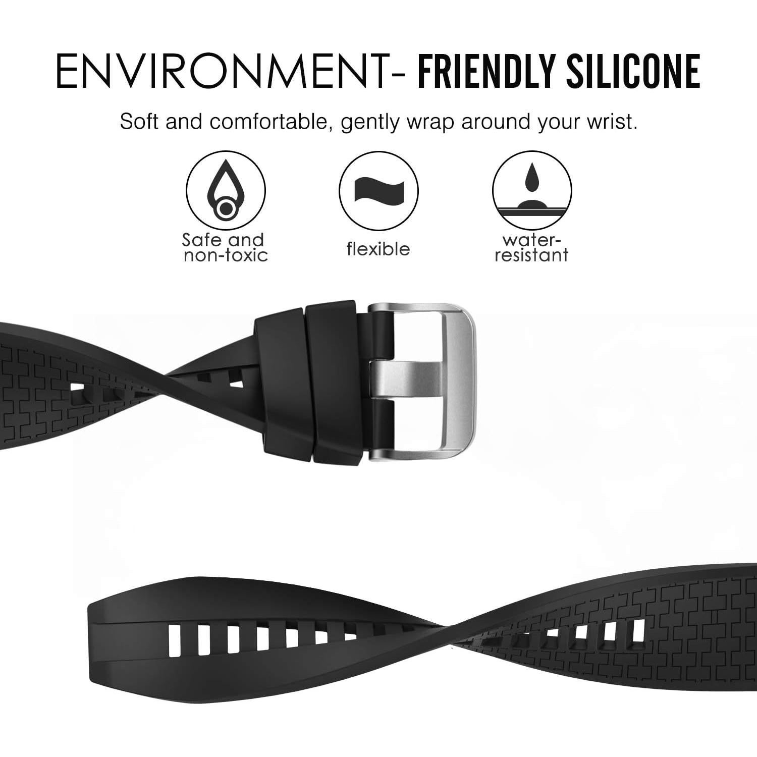 Correa de Silicona MoKo para Huawei Watch 22mm 3 Pack