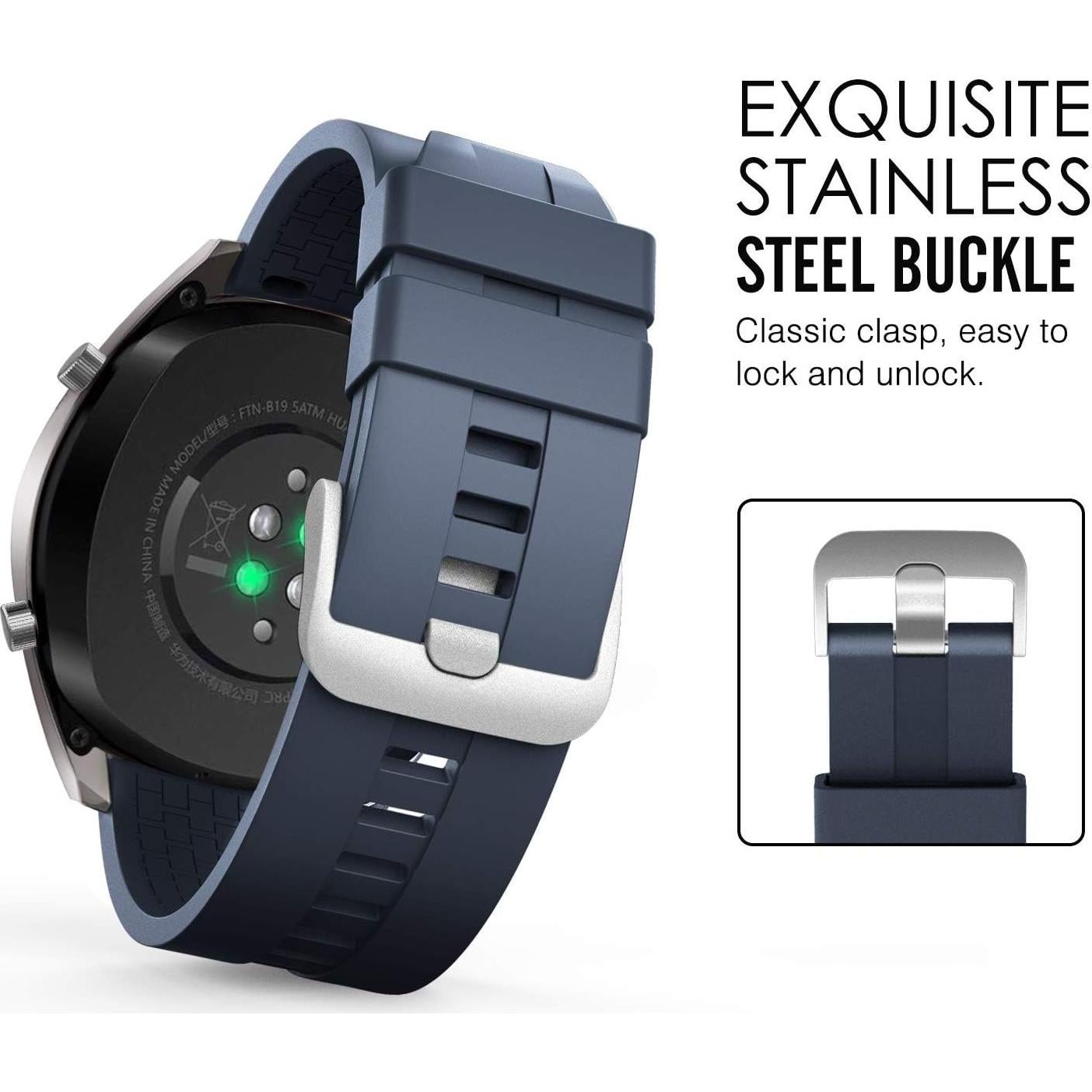 Correa de Silicona MoKo para Huawei Watch 22mm 3 Pack