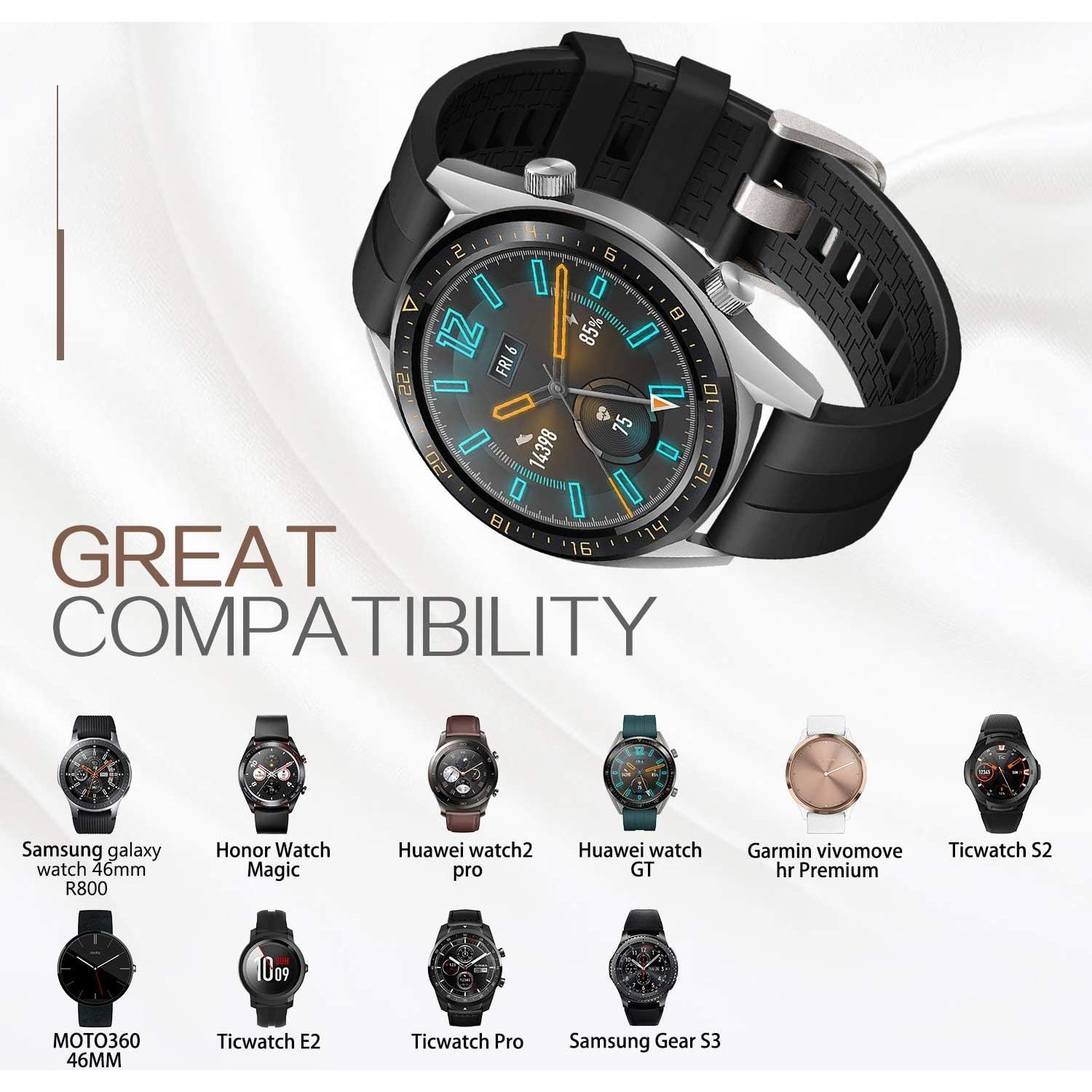 Correa de Silicona MoKo para Huawei Watch 22mm 3 Pack