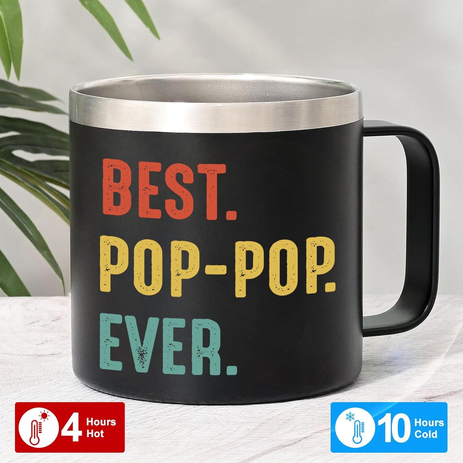 Taza Aislada Lifecapido para Abuelo 414ml Negra
