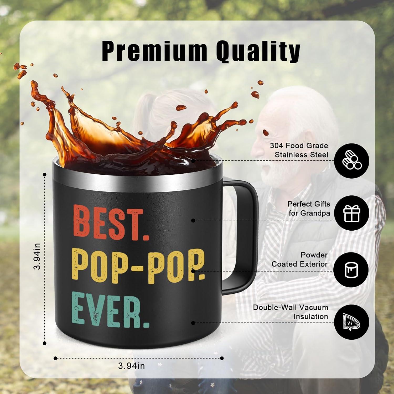 Taza Aislada Lifecapido para Abuelo 414ml Negra