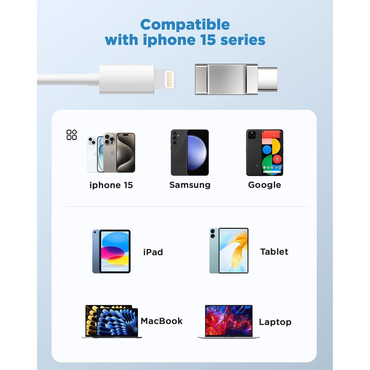 Adaptador Lightning a USB C Aioneus 2 Piezas Plata