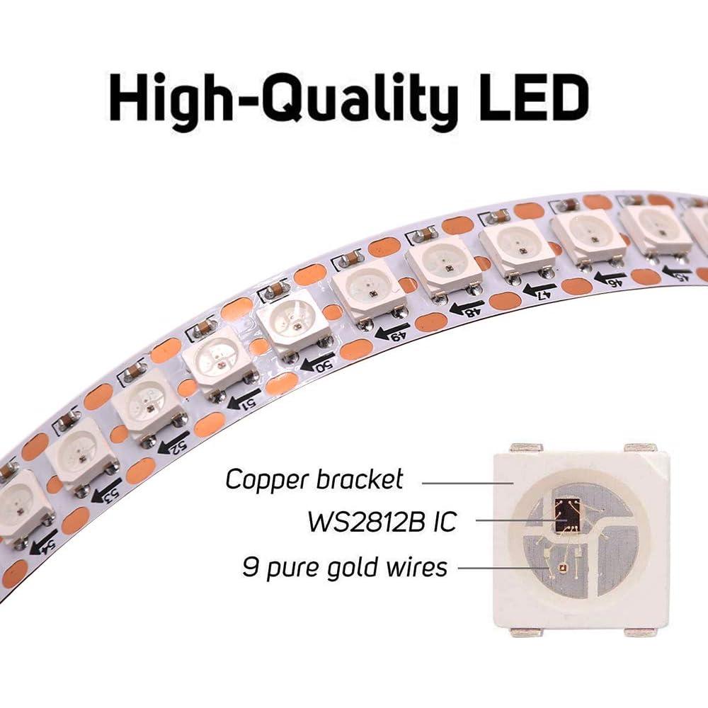 Tira LED RGB WS2812B 0.97m 144 LEDs SMD 5050 No Impermeable