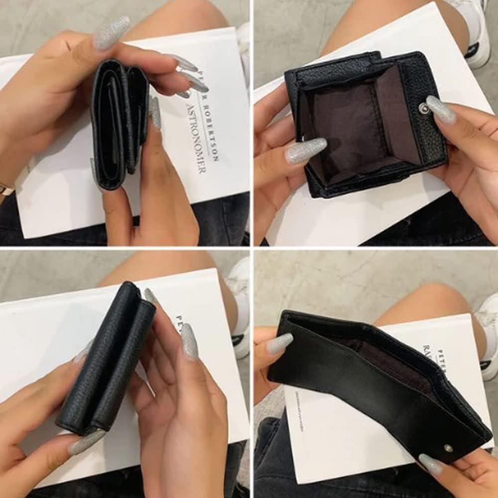 Cartera Mini Plegable POOULR de Cuero con Bloqueo RFID 10x7cm