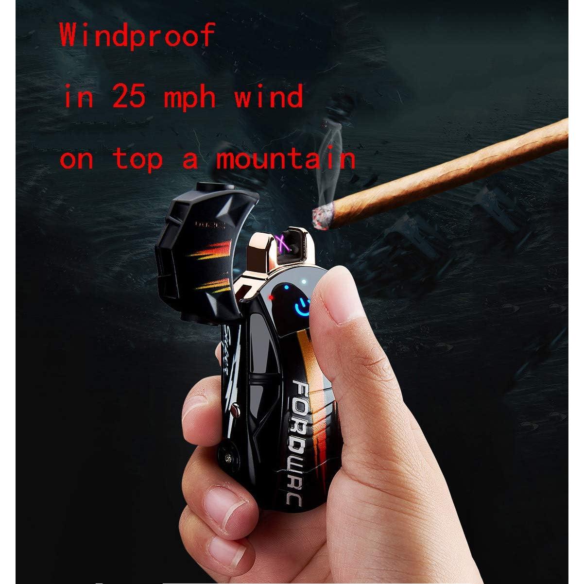 Encendedor de Plasma Doble Arco Starry Sky Negro Recargable USB