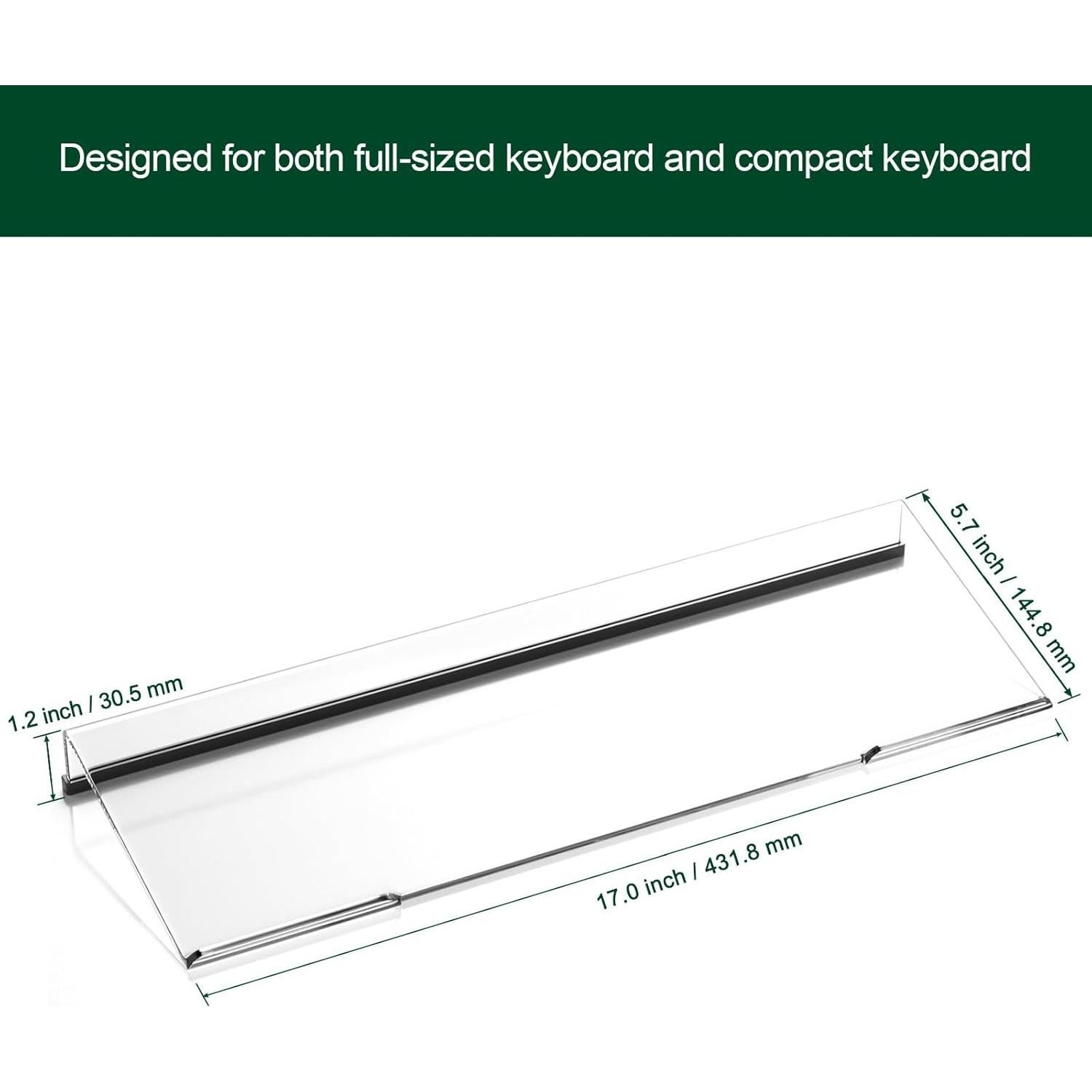 Soporte Ergonómico para Teclado Bosscasa Transparente 43.2 cm