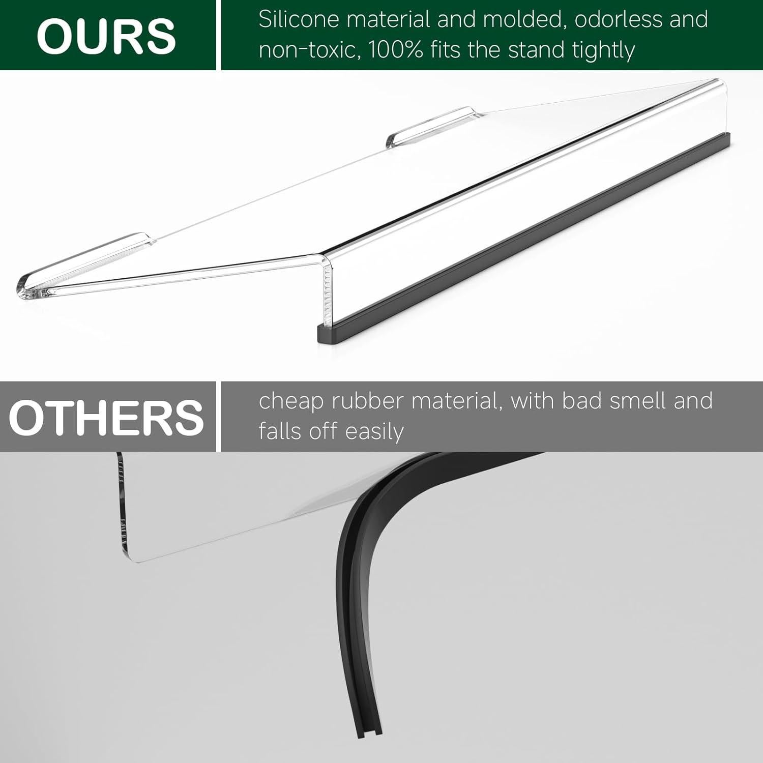 Soporte Ergonómico para Teclado Bosscasa Transparente 43.2 cm