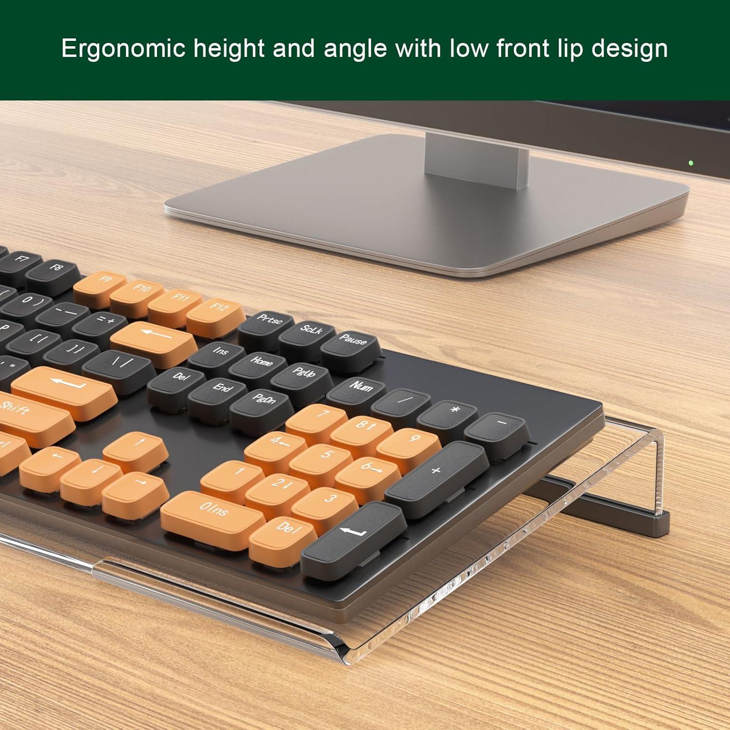 Soporte Ergonómico para Teclado Bosscasa Transparente 43.2 cm