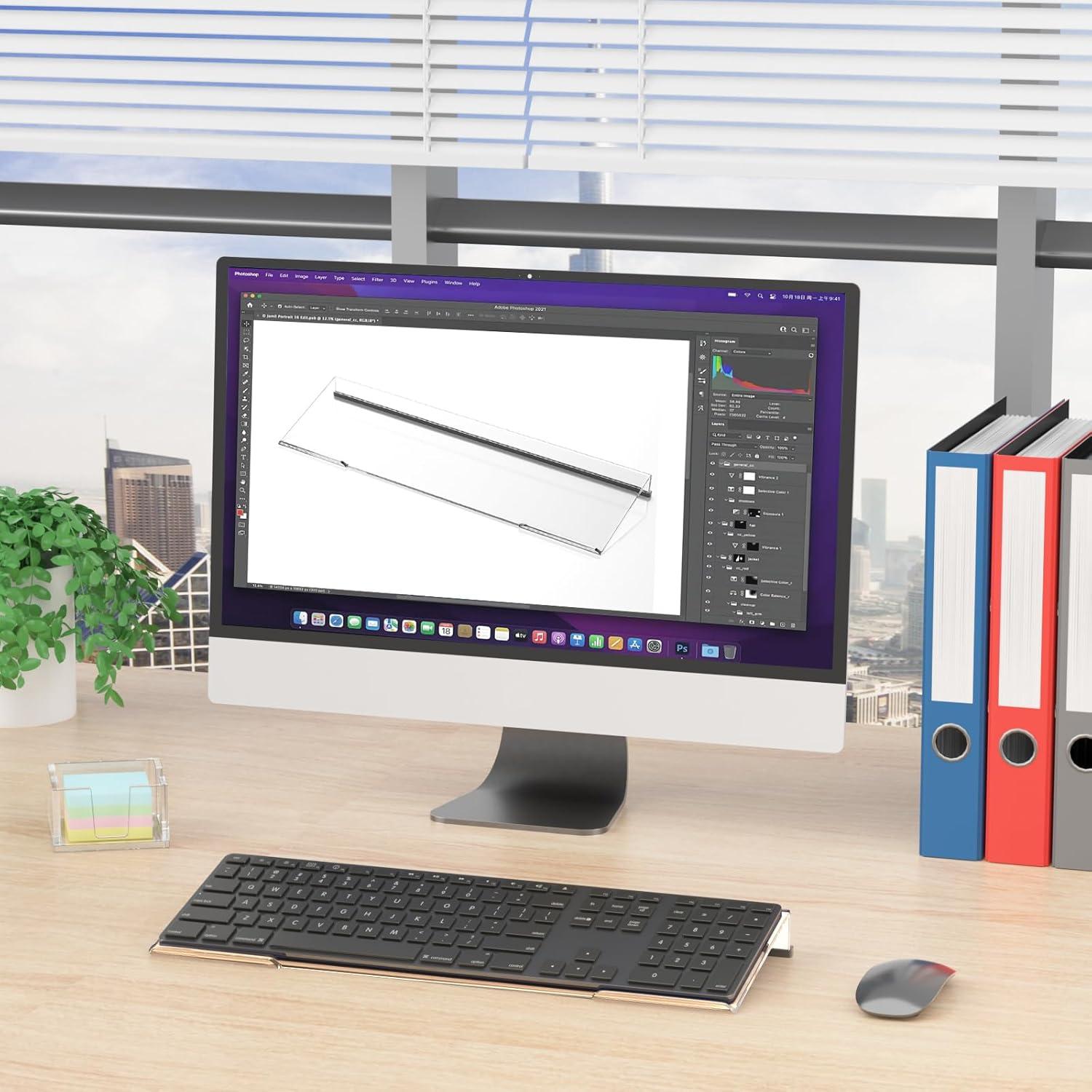 Soporte Ergonómico para Teclado Bosscasa Transparente 43.2 cm