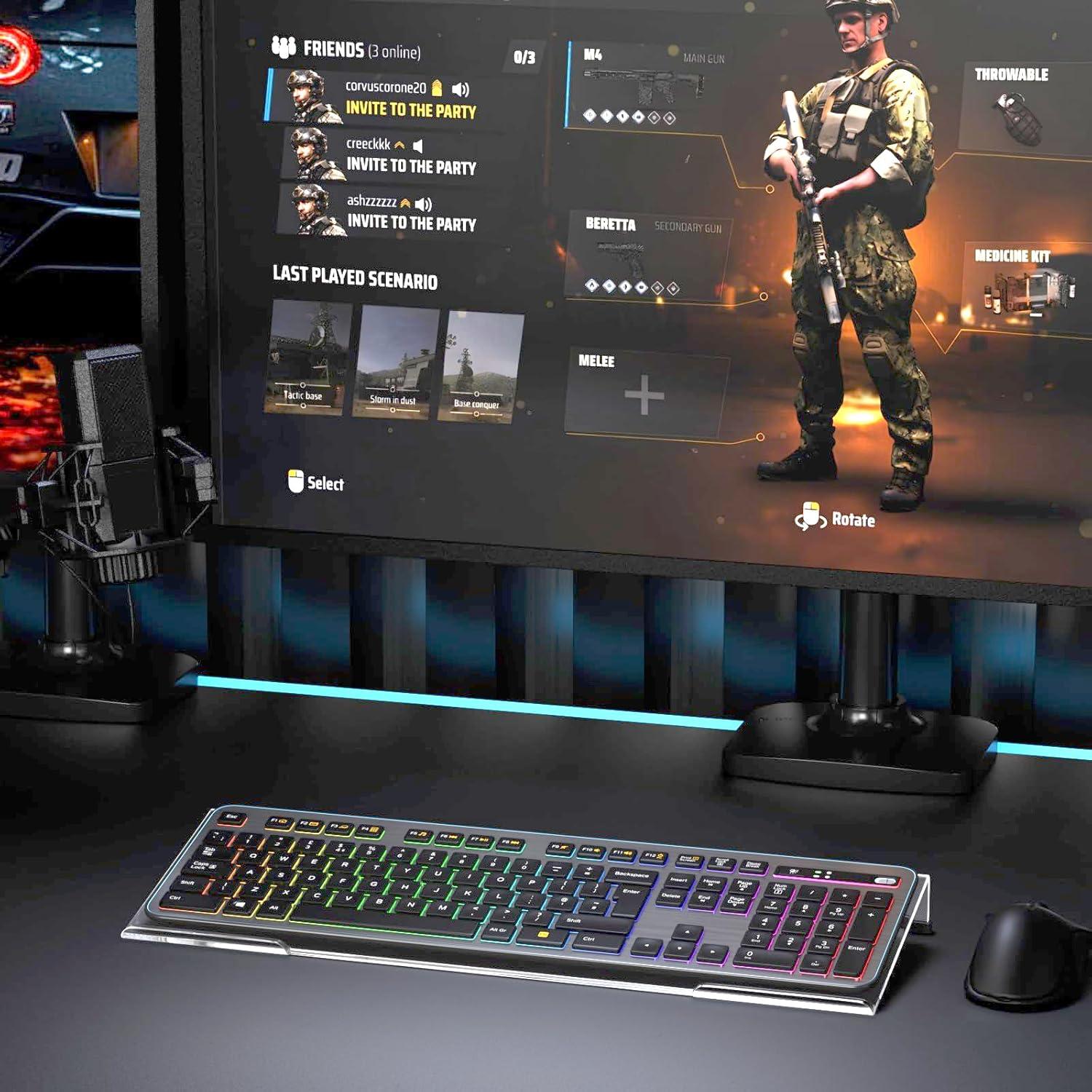 Soporte Ergonómico para Teclado Bosscasa Transparente 43.2 cm