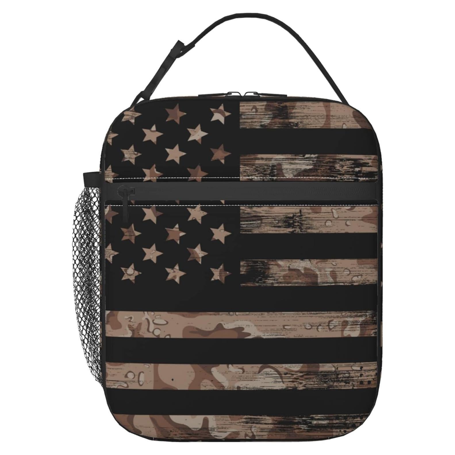 Bolsa de Almuerzo Aislada FUABJPOI Camuflaje Desértico 22x11.4x25.9cm