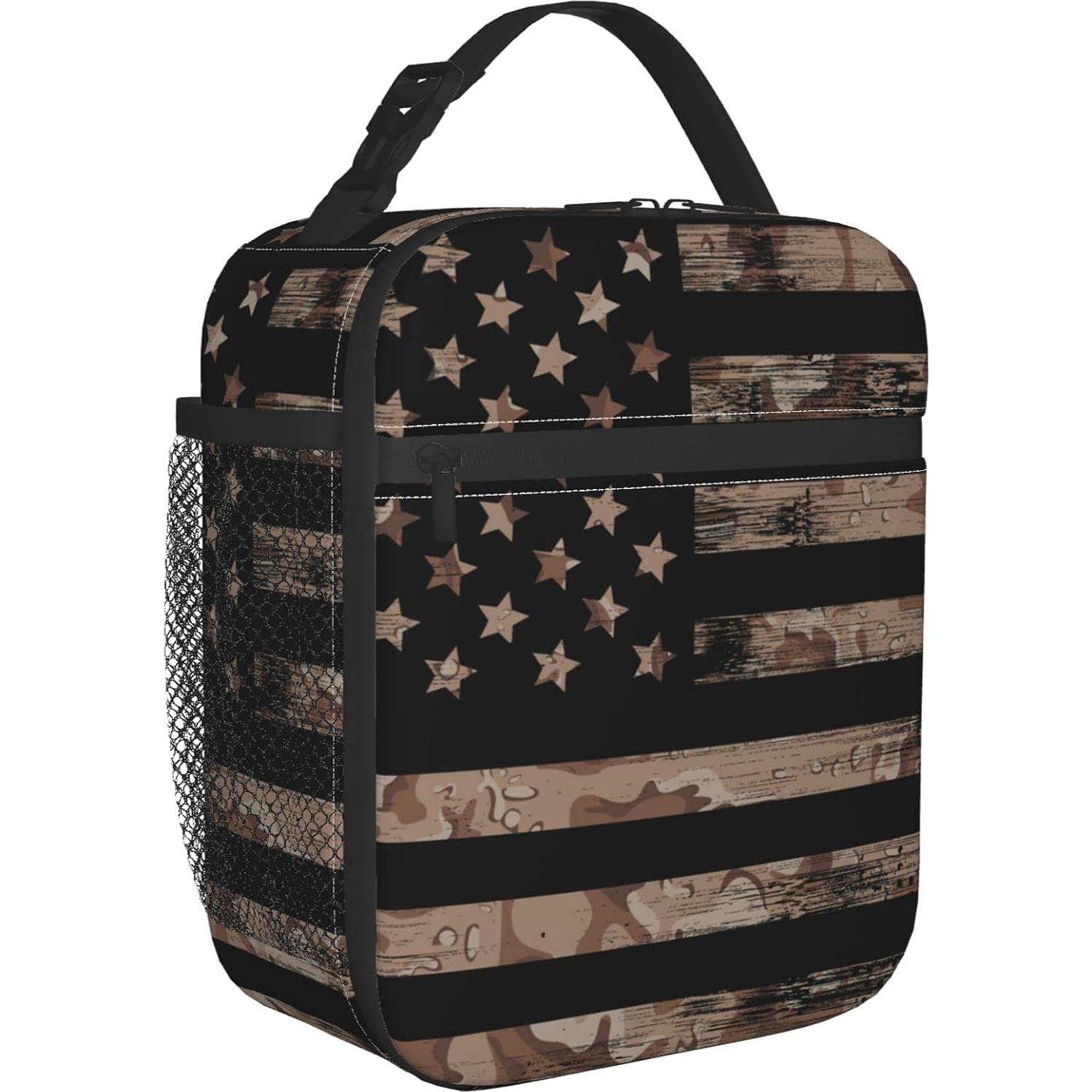 Bolsa de Almuerzo Aislada FUABJPOI Camuflaje Desértico 22x11.4x25.9cm