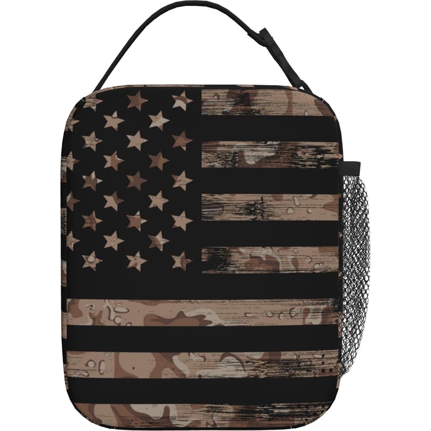 Bolsa de Almuerzo Aislada FUABJPOI Camuflaje Desértico 22x11.4x25.9cm