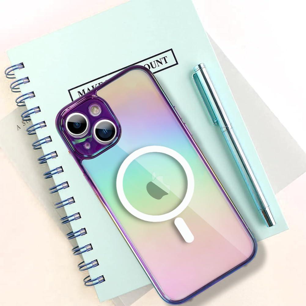 Funda Magnética Bonoma para iPhone 13 - Iridiscente + 2 Protectores
