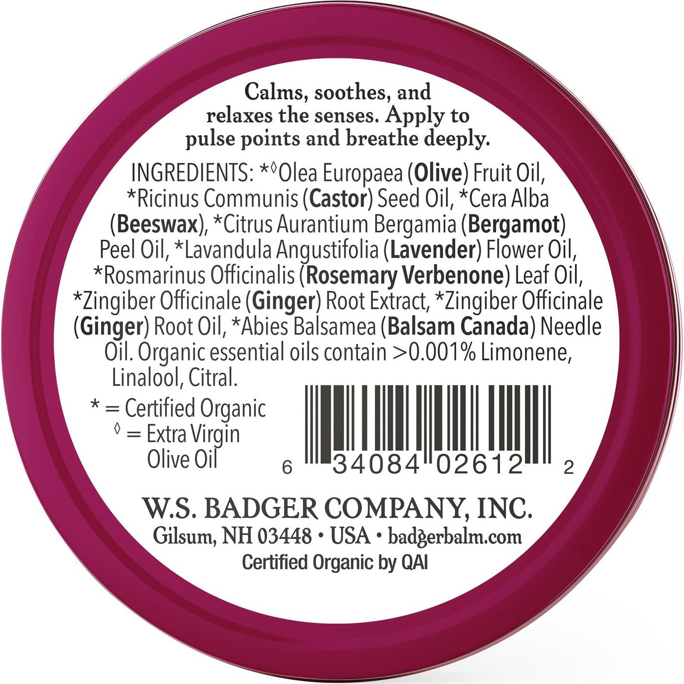 Bálsamo para Dormir Badger 21.26 g - Aromaterapia Orgánica