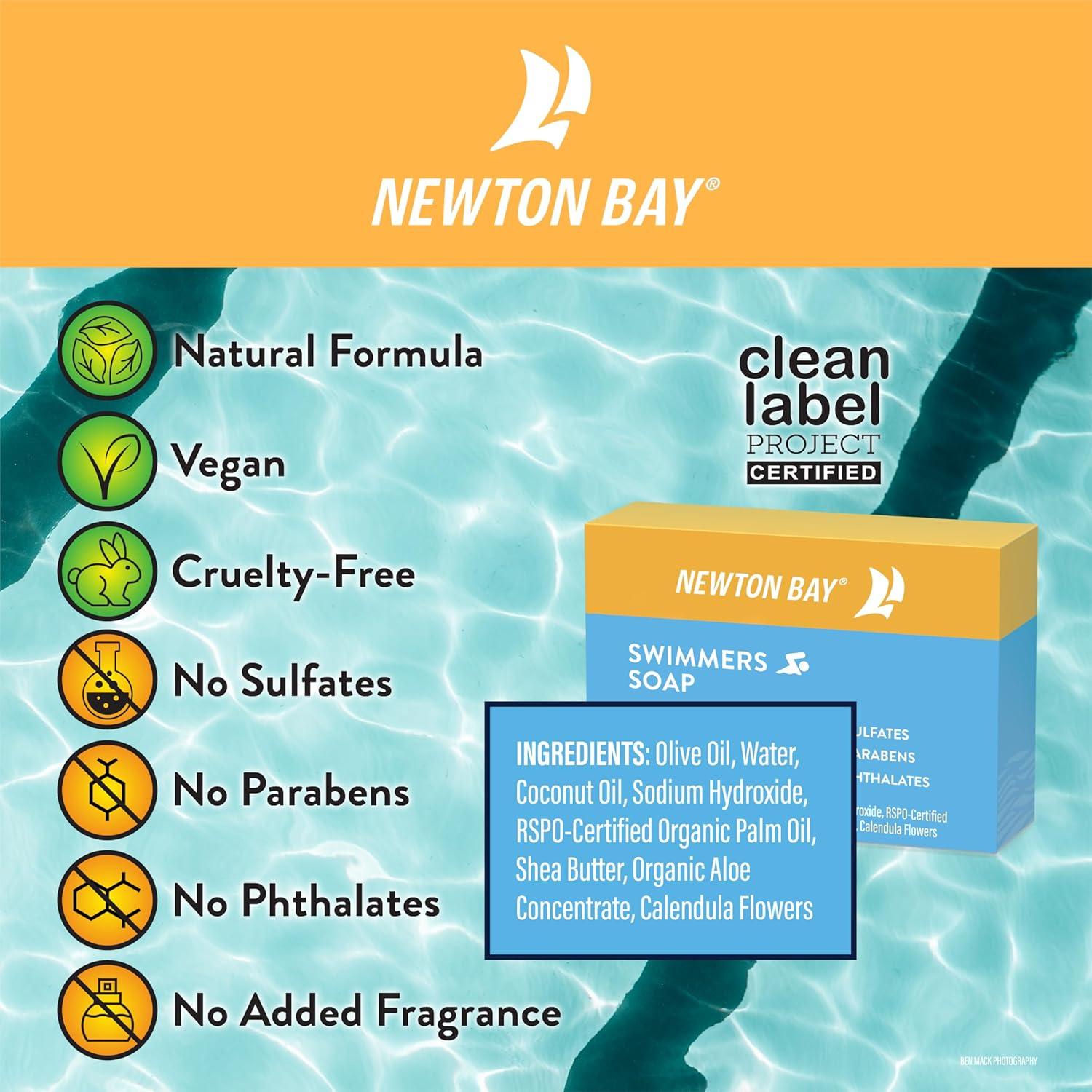 Jabón para Nadadores Newton Bay 113.4g - Alivio Cloro Piel Sensible