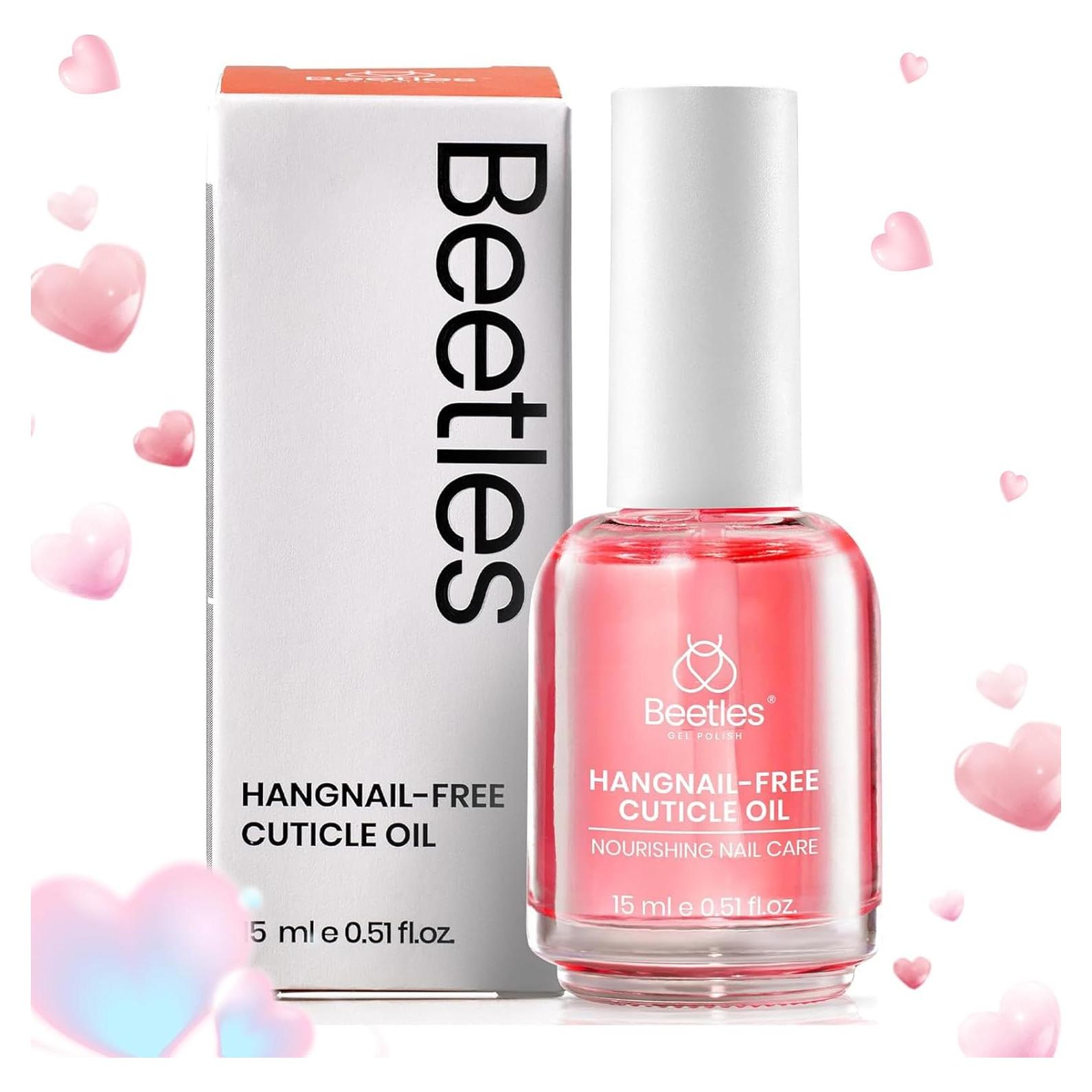 Aceite de Cutícula Beetles 15ml Rosa con Vitamina E Natural