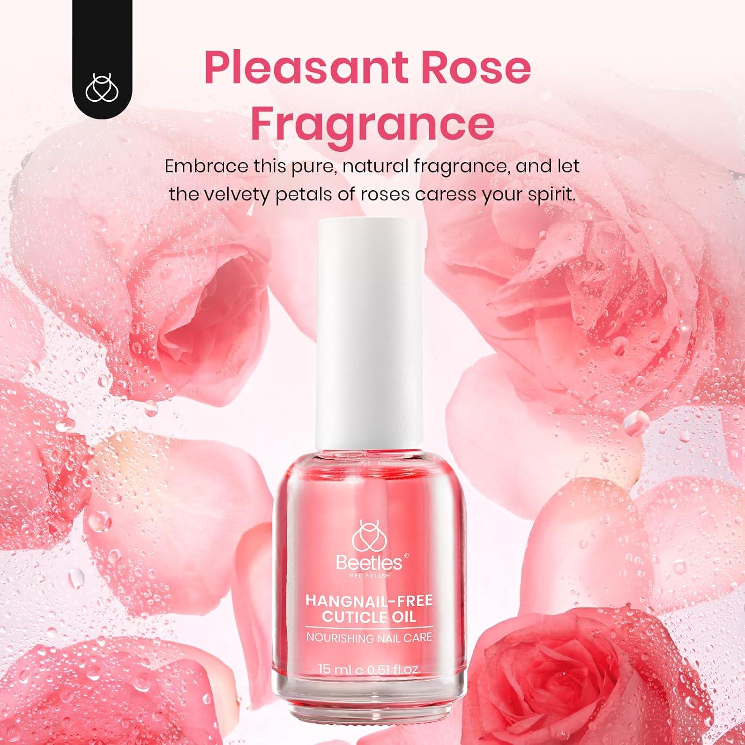 Aceite de Cutícula Beetles 15ml Rosa con Vitamina E Natural