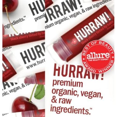 Bálsamo Labial Tinte Cereza Negra Hurraw! 2 Tubos 4.8g