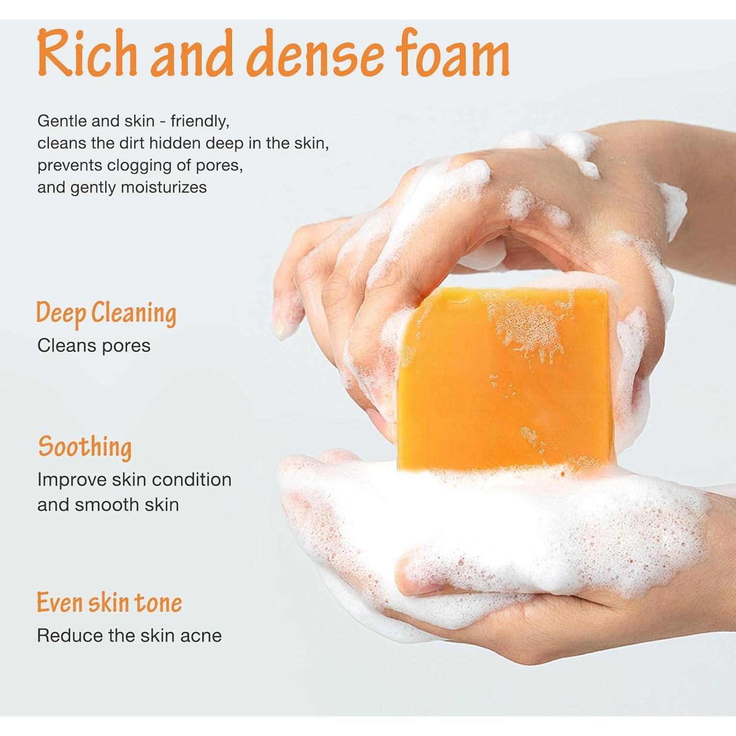 Set de Jabón Natural BASSI con Cúrcuma y Aceite Esencial 100g