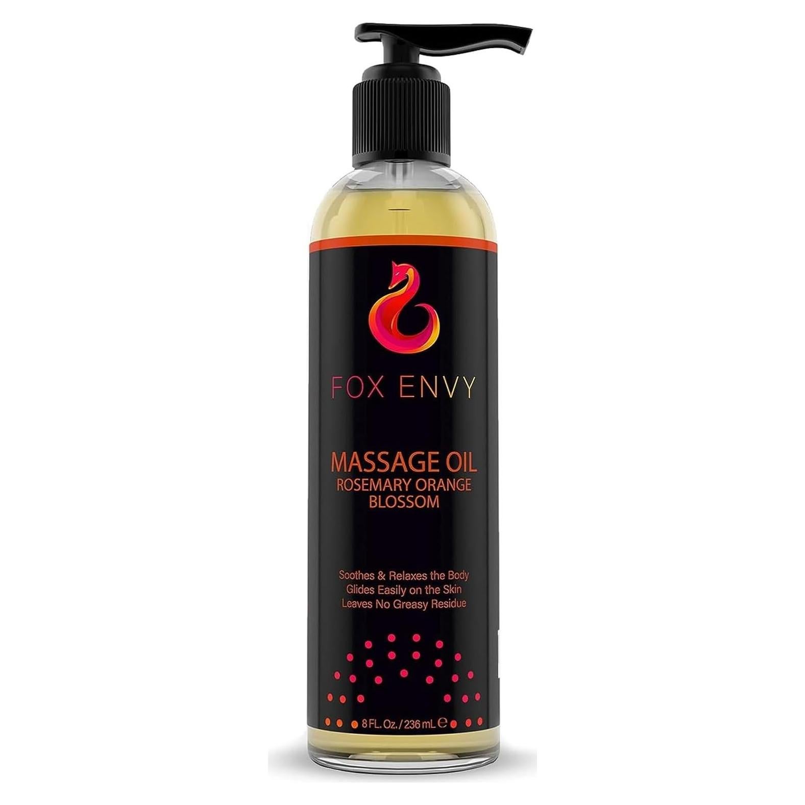 Aceite de Masaje Fox Envy 236 ml Flor de Naranjo y Romero
