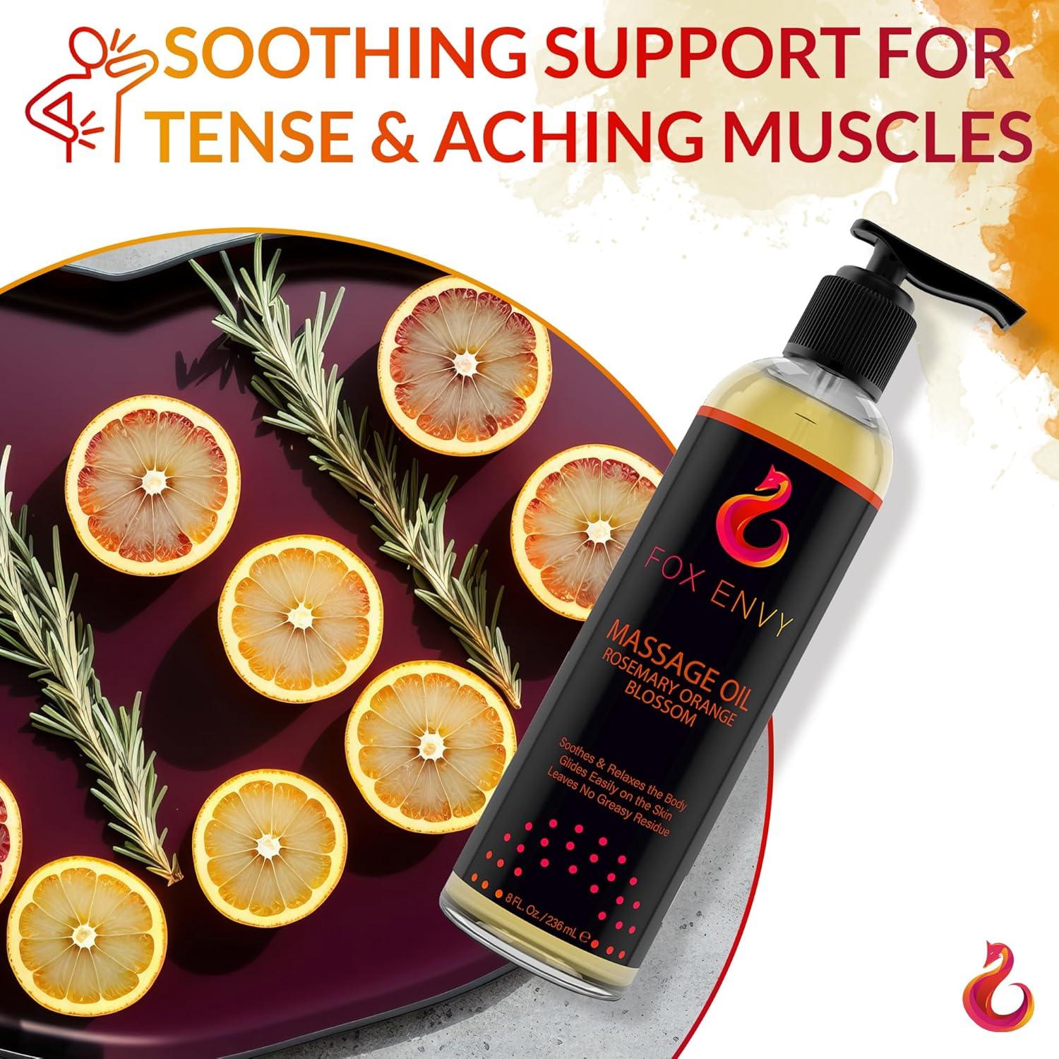 Aceite de Masaje Fox Envy 236 ml Flor de Naranjo y Romero