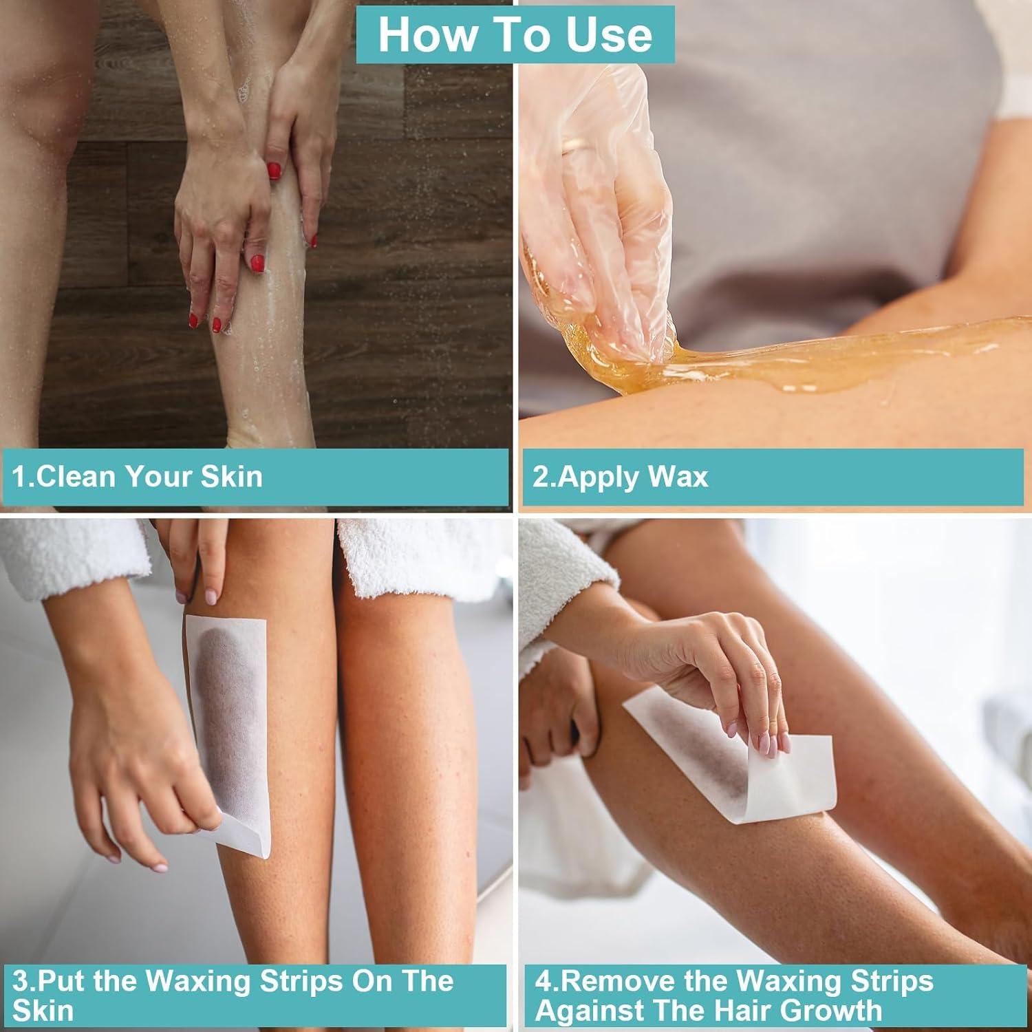 300 Tiras de Cera Charmonic para Depilación Facial y Corporal