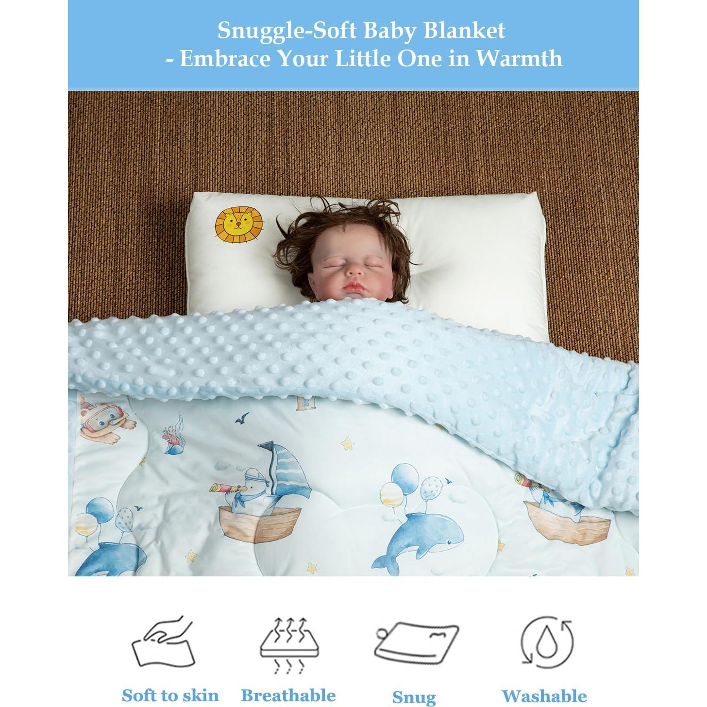 Edredón para Cuna Cuite Pumpkin Azul 149.86x119.38 cm