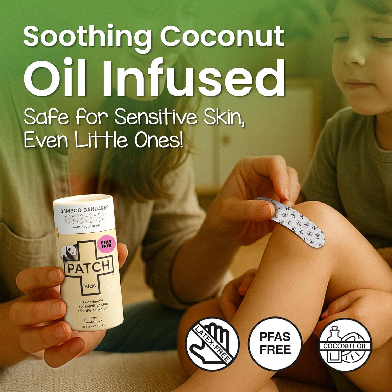 Tiras Adhesivas de Bambú PATCH 25 Unidades Aceite de Coco