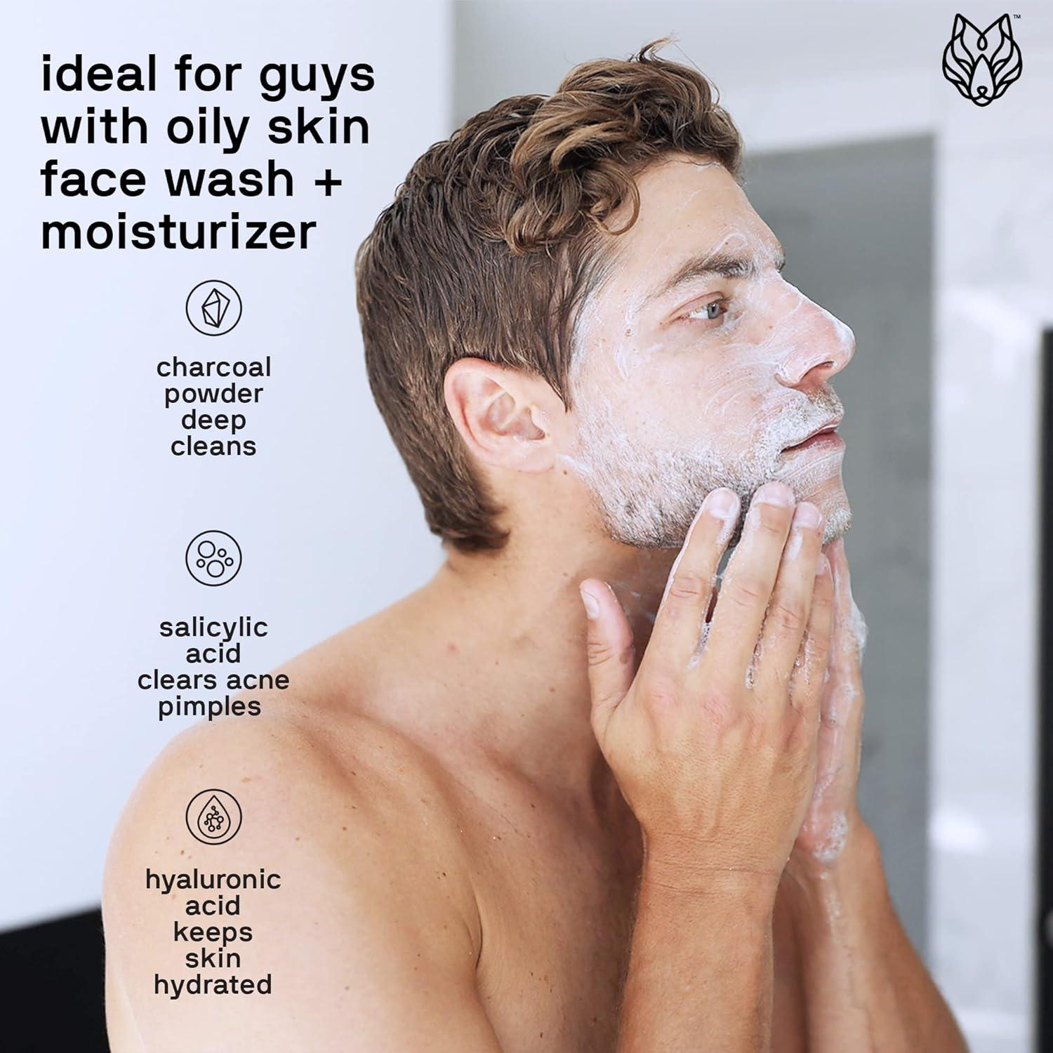 Gel Limpiador Facial y Hidratante Black Wolf - Set 2 Piezas