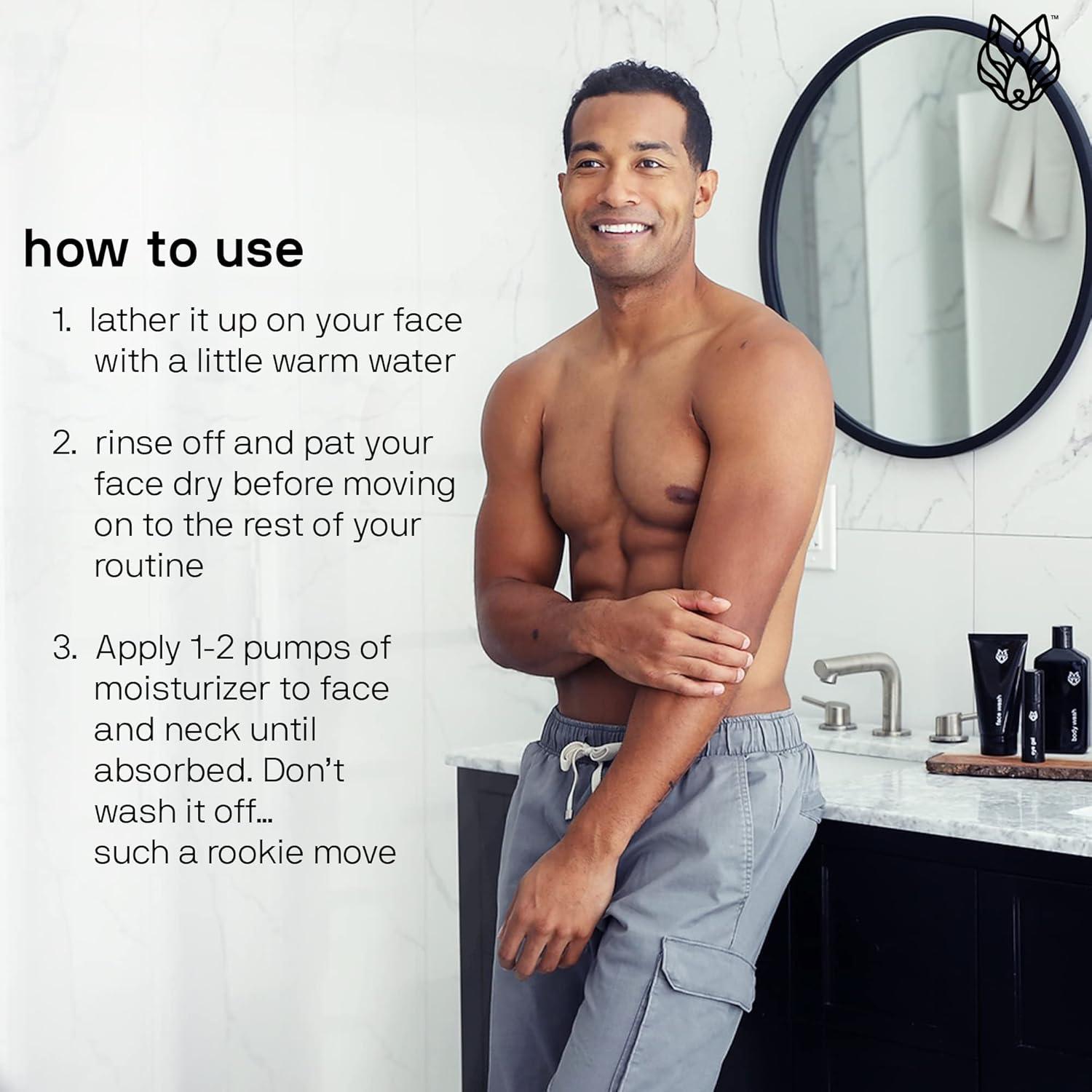 Gel Limpiador Facial y Hidratante Black Wolf - Set 2 Piezas