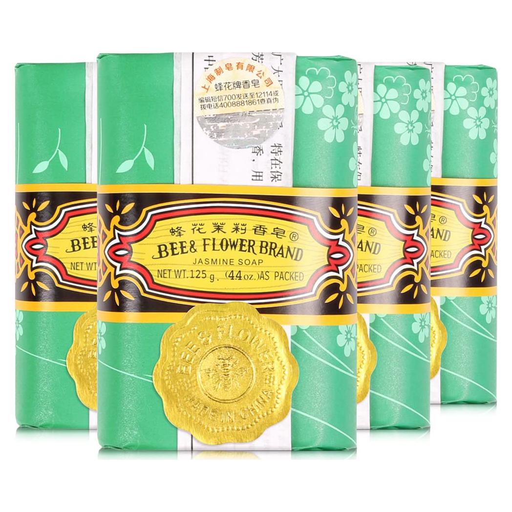 Jabón Hidratante BEE & FLOWER Jazmín 125g - Paquete de 4