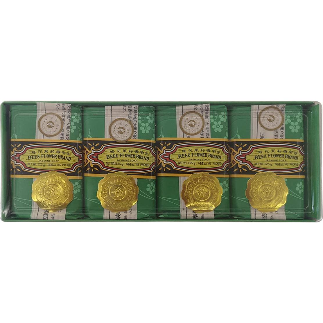 Jabón Hidratante BEE & FLOWER Jazmín 125g - Paquete de 4