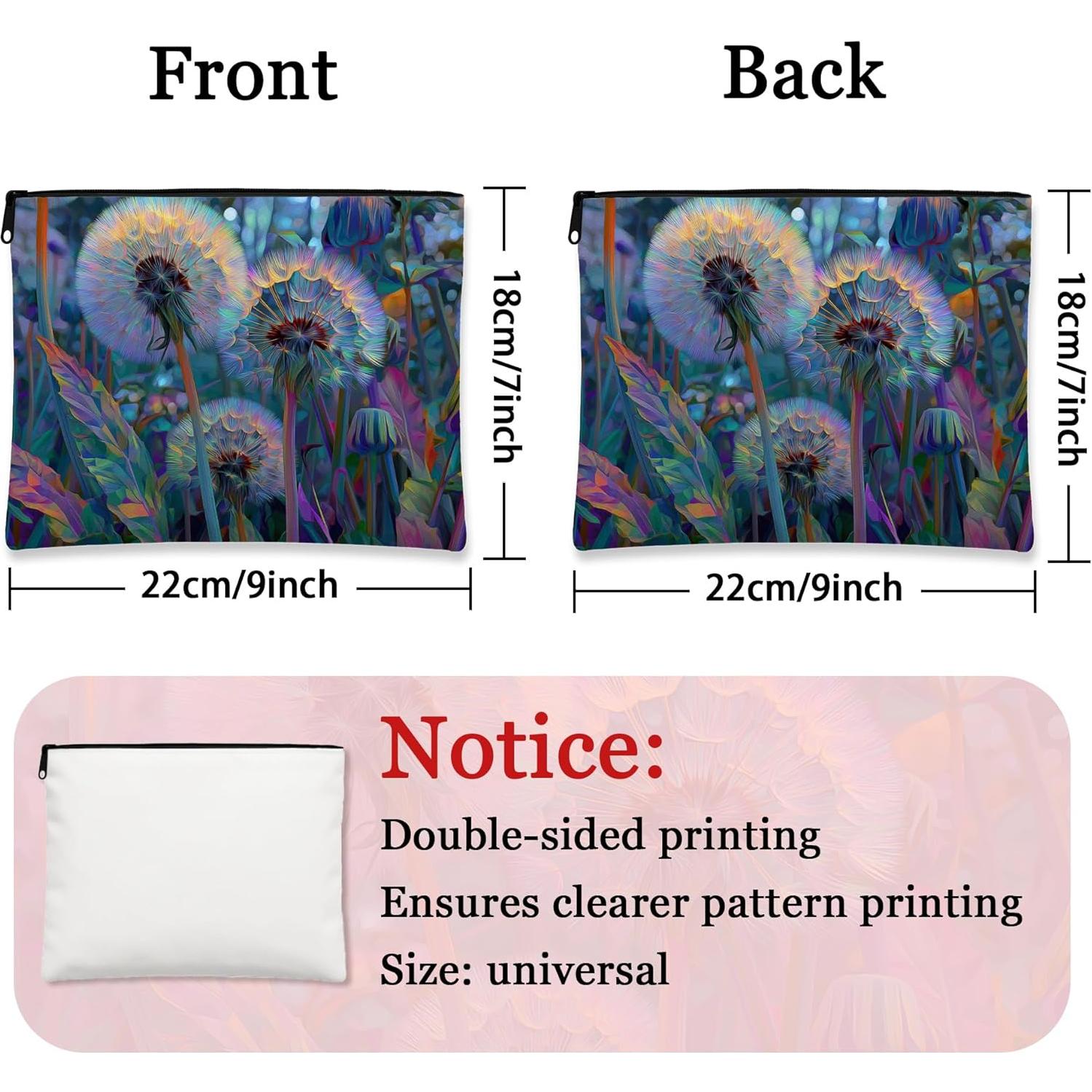 Bolsa de Maquillaje Diente de León Genérico 17.8x22.9 cm