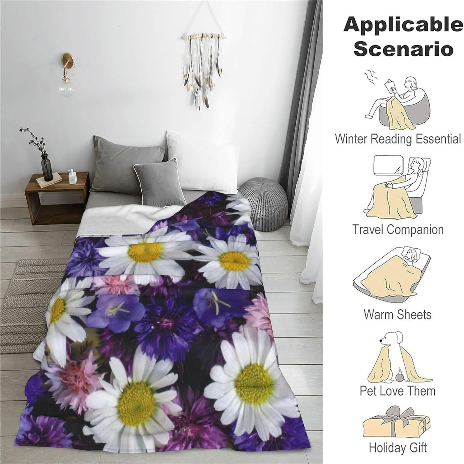 Manta de Franela UNDAHIS 127x102 cm Arándano, Suave y Cálida