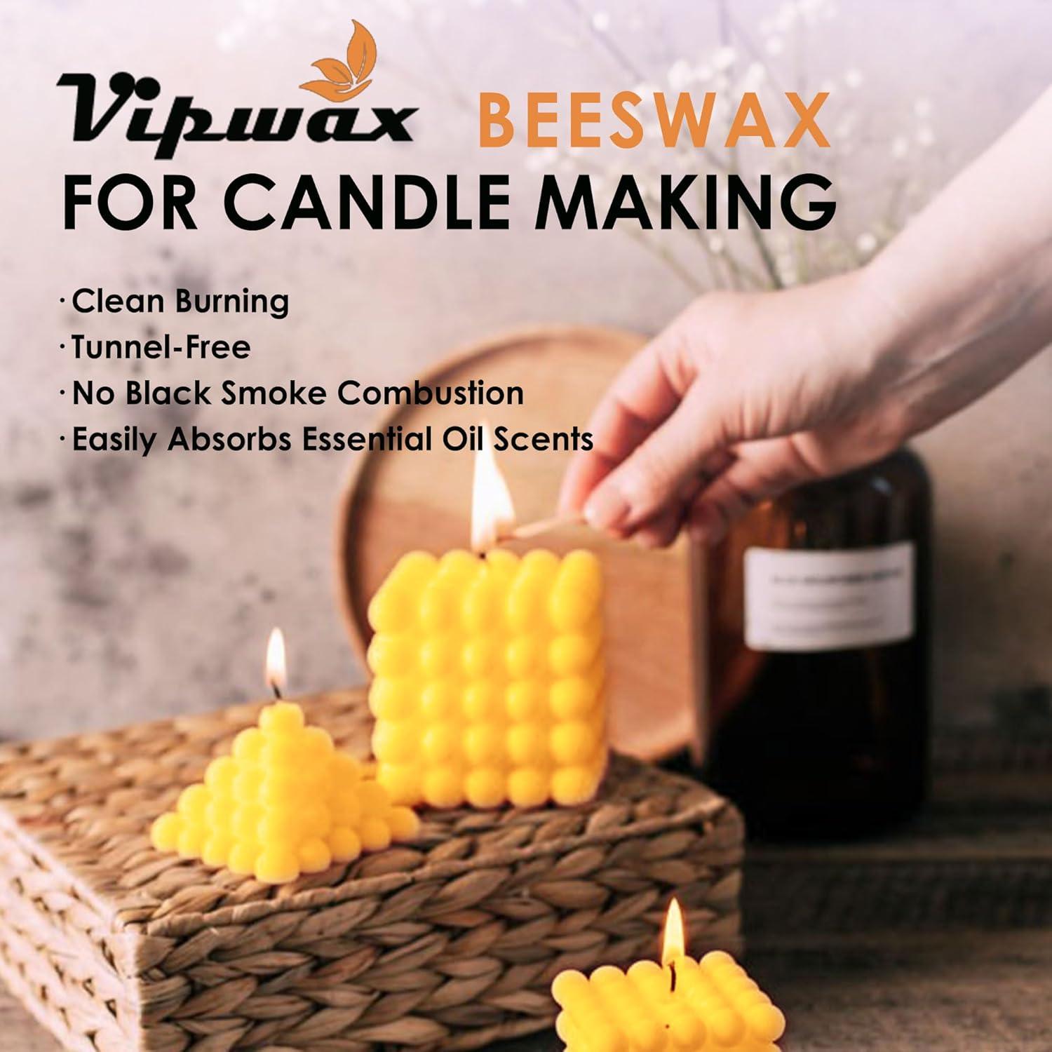 Pellets de Cera de Abeja Orgánica VIPwax 448g Amarilla para Velas