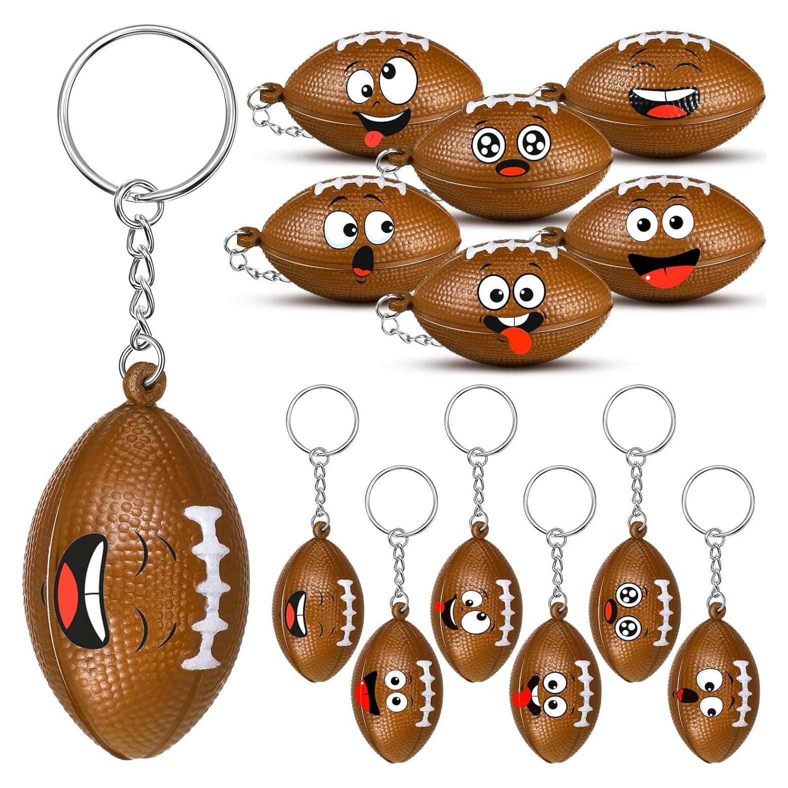 12 Llaveros Antiestrés Deportivos Arrowbash Fútbol 4 cm