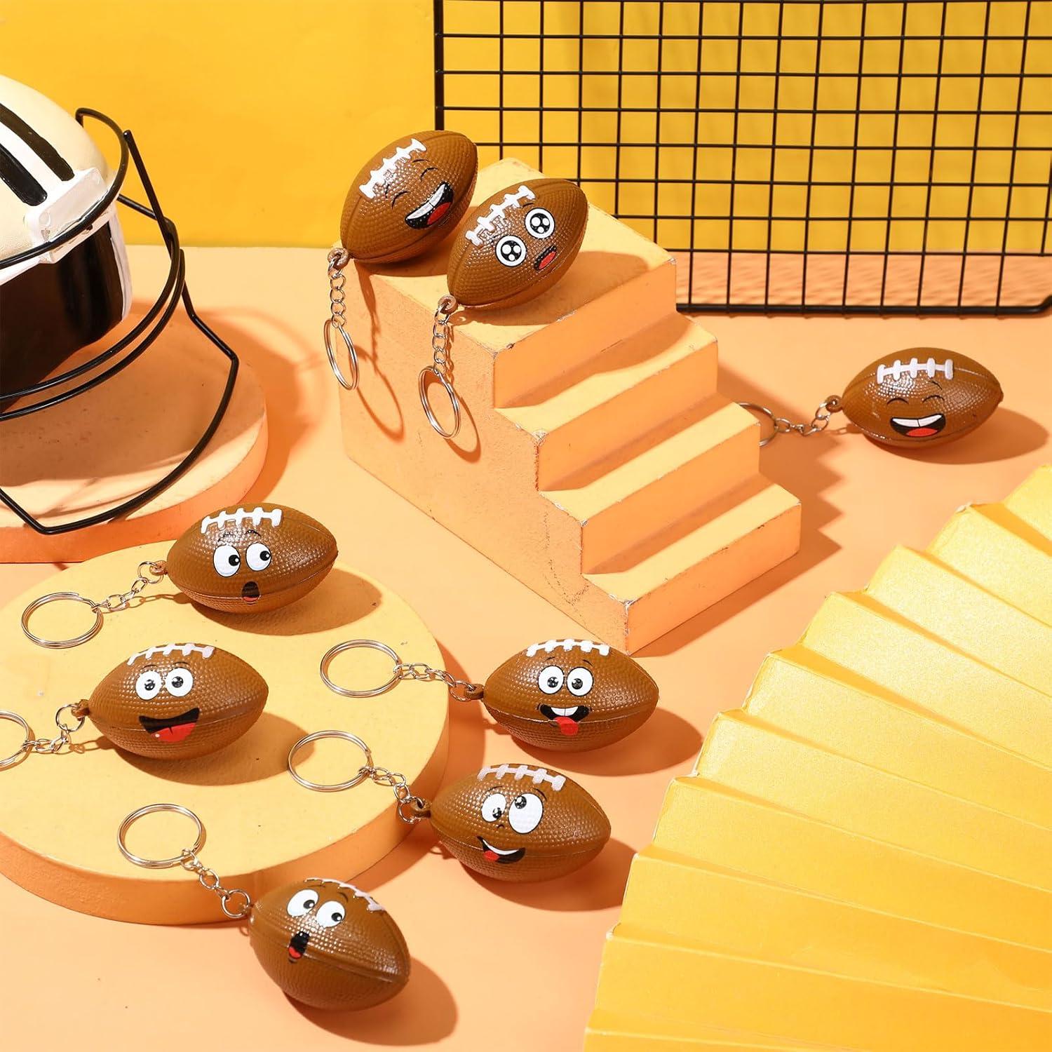 12 Llaveros Antiestrés Deportivos Arrowbash Fútbol 4 cm