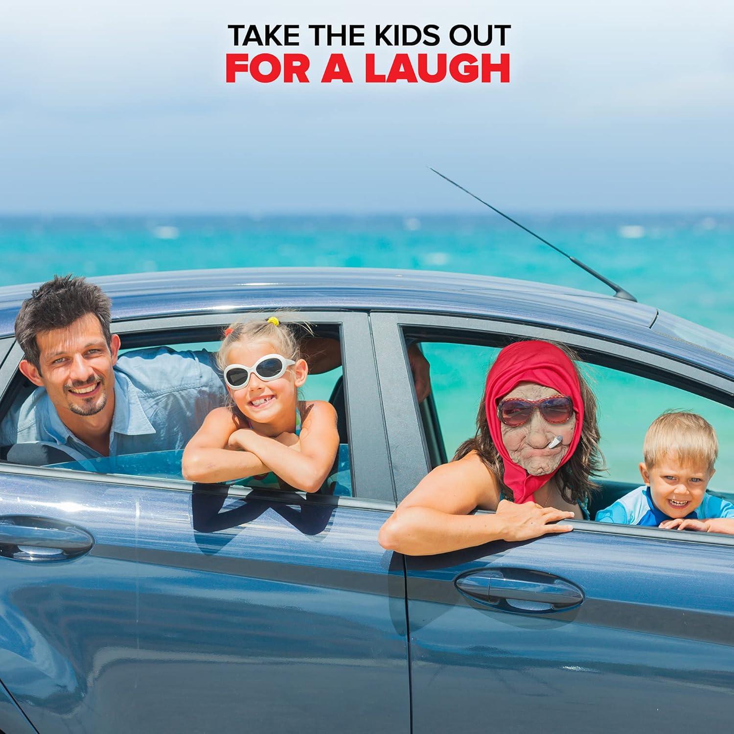 Máscara de látex Vieja Nana con pañuelo para adultos