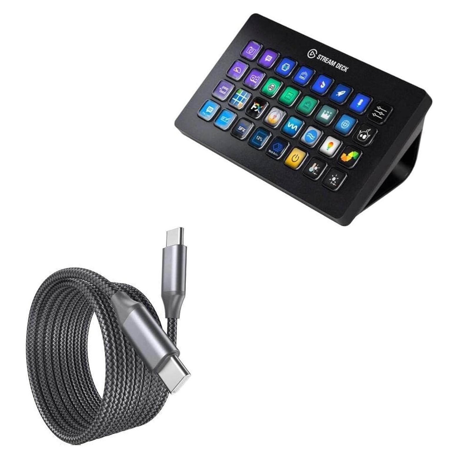 Cable BoxWave USB-C a USB-C 3m 100W para Elgato Stream Deck XL
