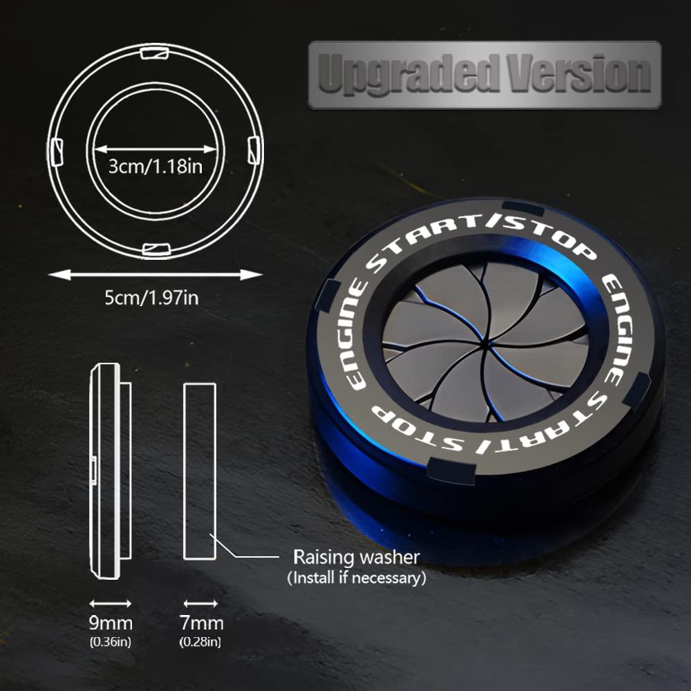 Cubierta de Botón de Inicio Tybasthe Negra para Coche