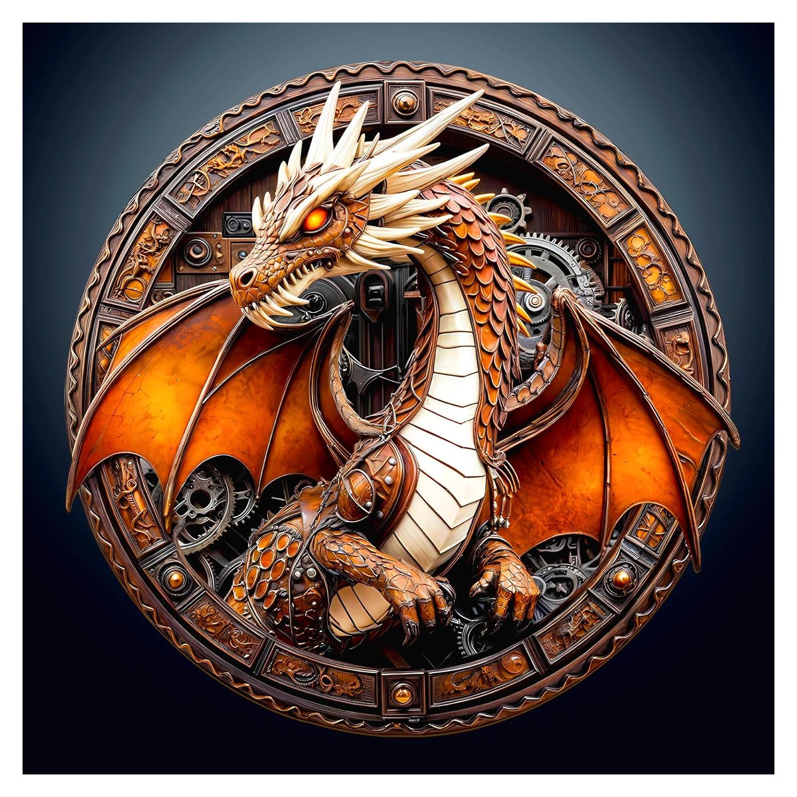 Rompecabezas de Madera Purdicra Dragón Mecánico 100 Piezas 21.6cm