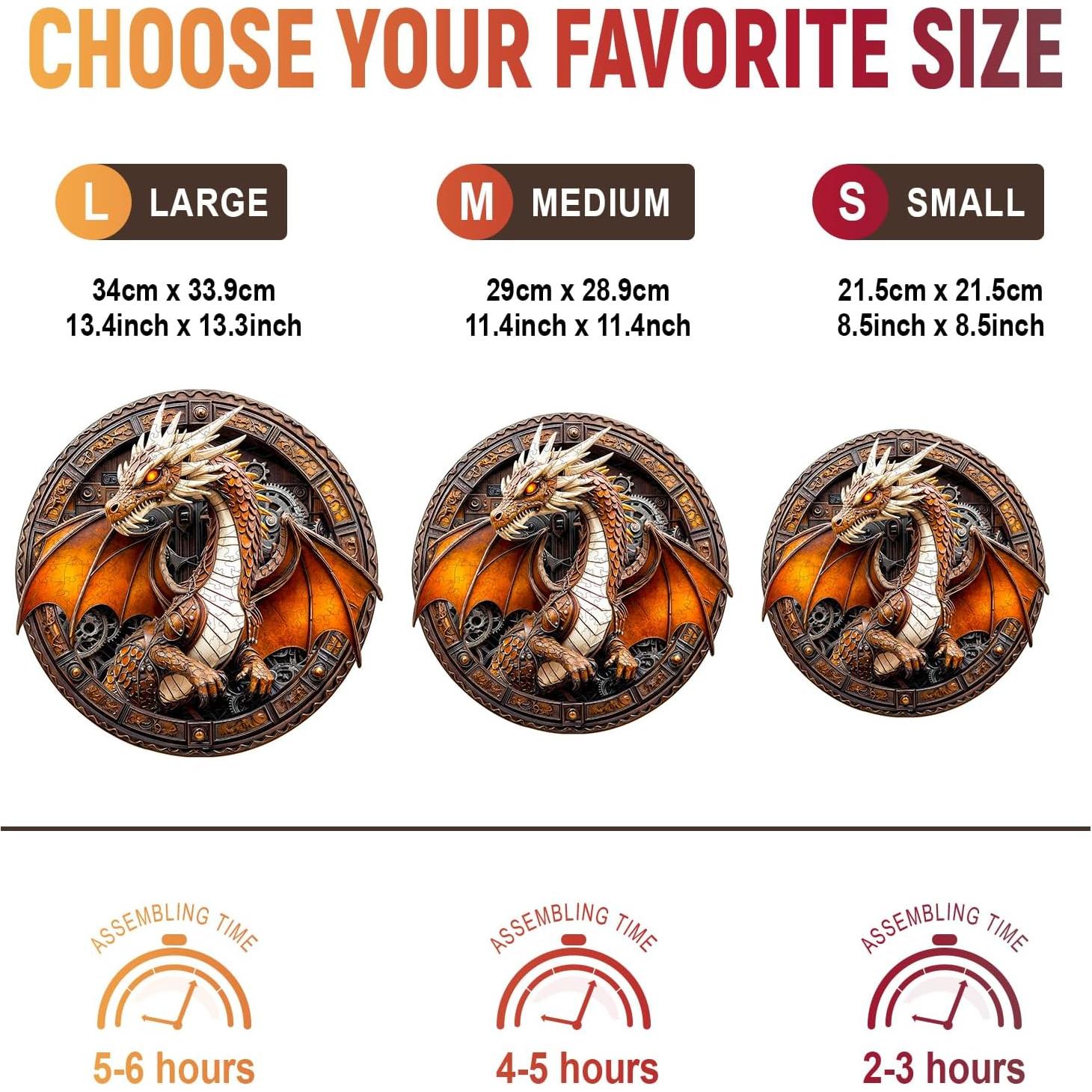 Rompecabezas de Madera Purdicra Dragón Mecánico 100 Piezas 21.6cm