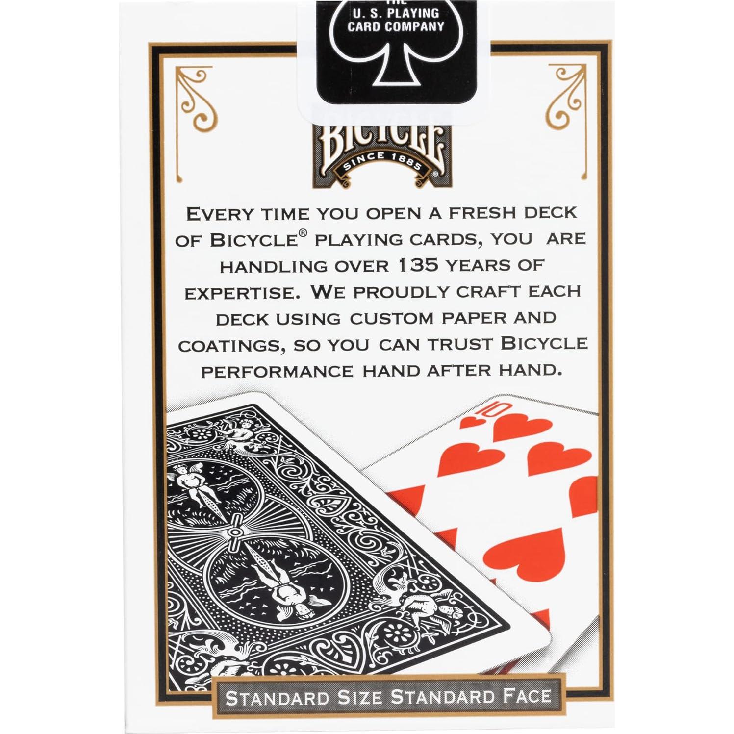 Bicicleta Cartas de Juego Negras + Dados 10 Contar 16mm