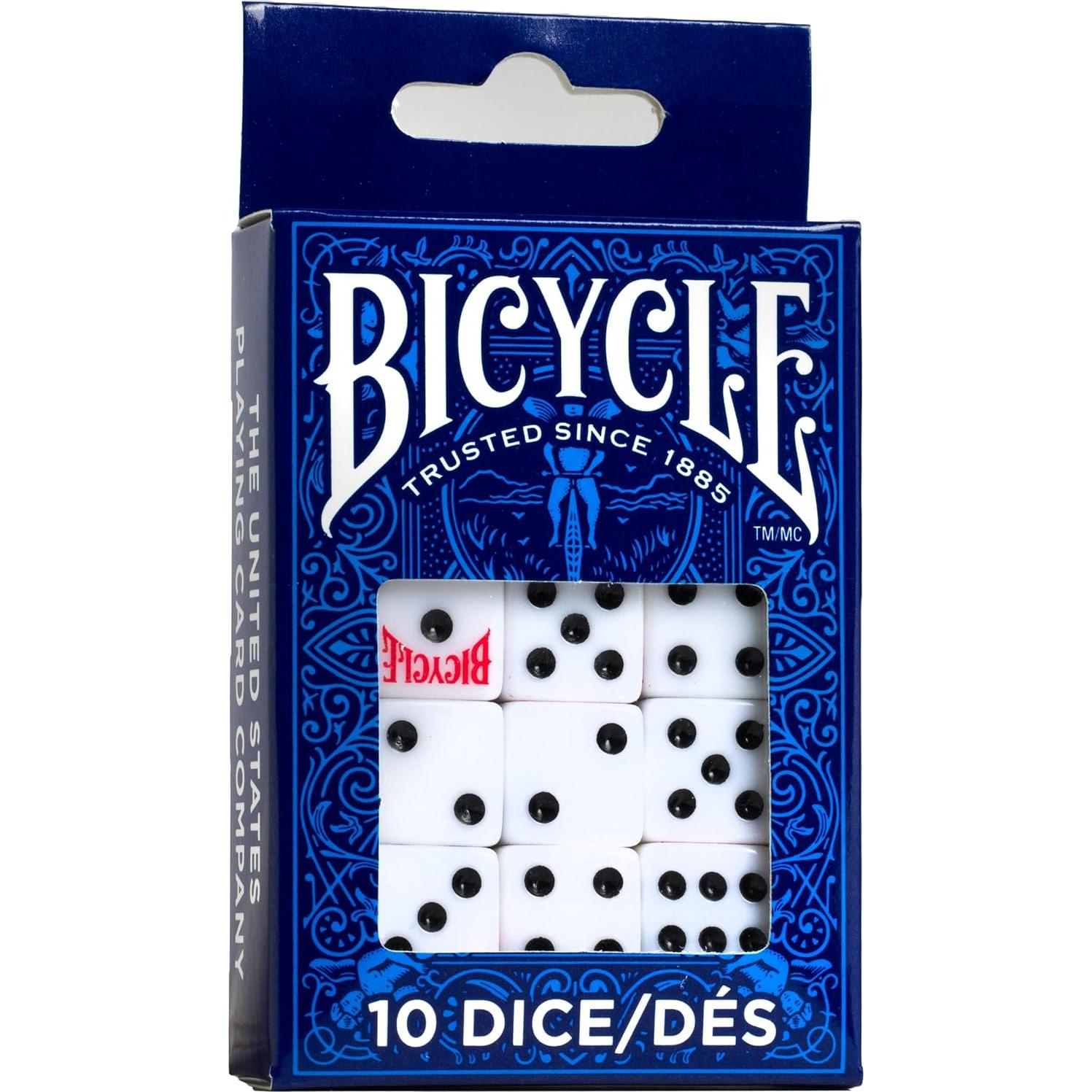 Bicicleta Cartas de Juego Negras + Dados 10 Contar 16mm