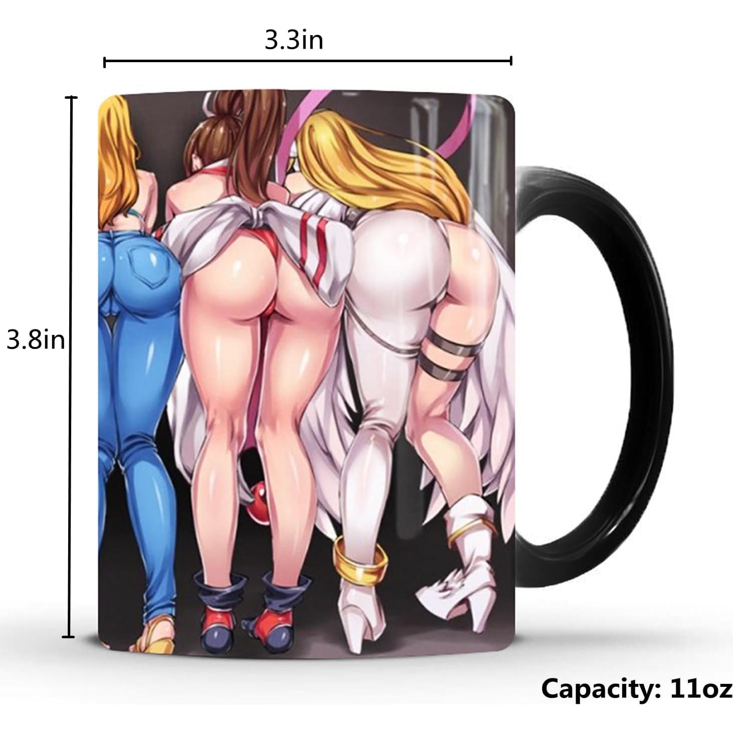 Taza Cambia Color Cerámica Aigori 311ml Anime Belleza
